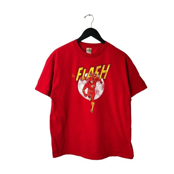 DC Comics Other - 00s Vintage DC Comics Flash T Shirt Character Superhero Graphic Tee Cotton Solid